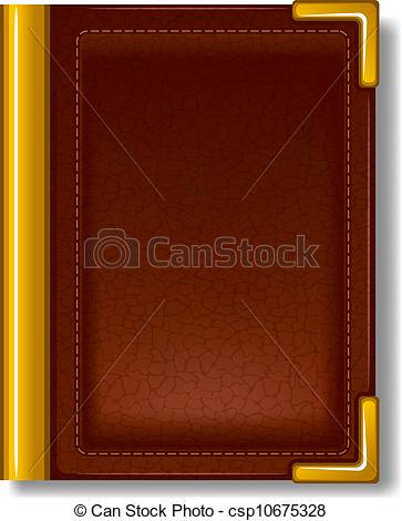 Vector Illustration Of Antique Book   Old Book In Leather Cover And