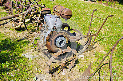 Ancient Agriculture Tools In Farm Garden Royalty Free Stock Photo