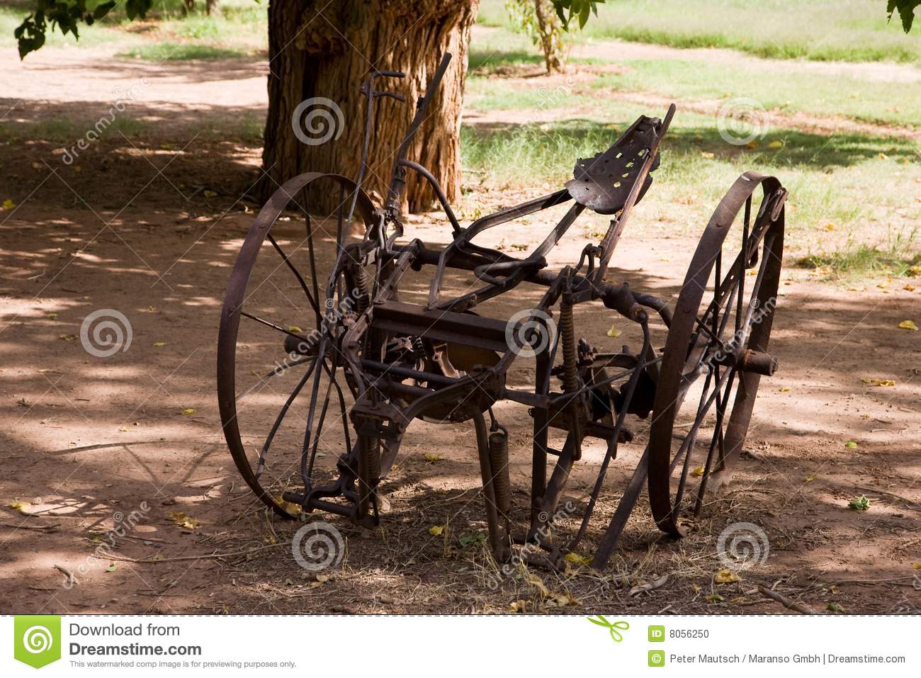 Ancient Rusty Plough Stock Photo   Image  8056250