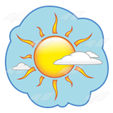Beka Book    Clip Art    Daytime With Sun And Clouds In Sky