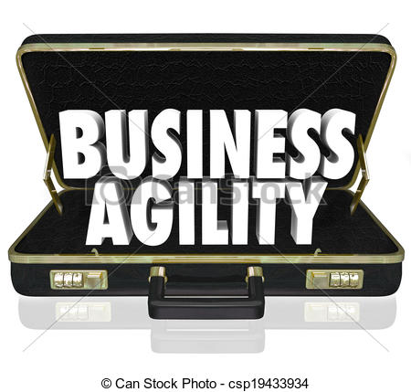 Business Agility Words Briefcase Fast Change Adaptation   Csp19433934