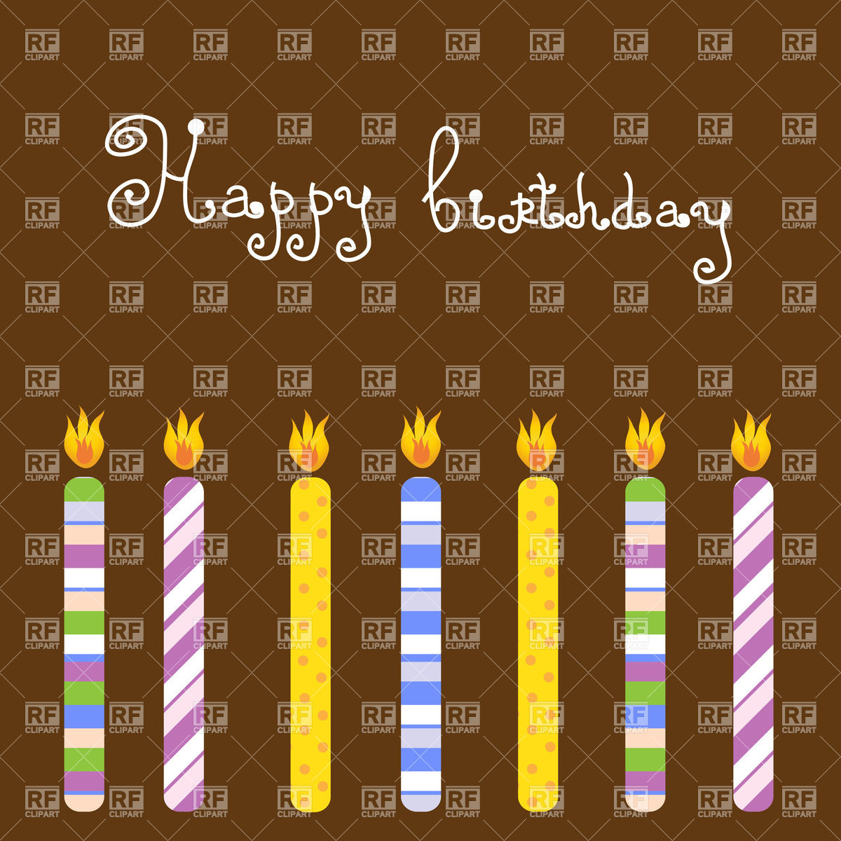 Cake Candles 22251 Holiday Download Royalty Free Vector Clipart