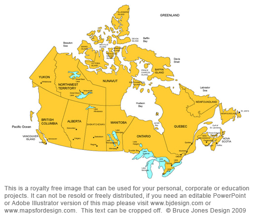 Canada Map In Orange