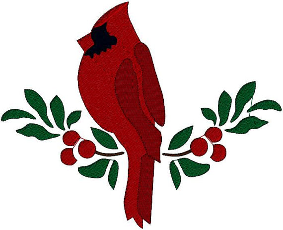 Cardinal Red Bird Christmas Cardinal Instant Download Embroidery