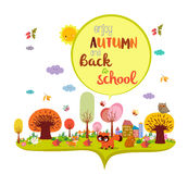 Enjoy Autumn And Back To School  Autumn Banner Background Stock Image