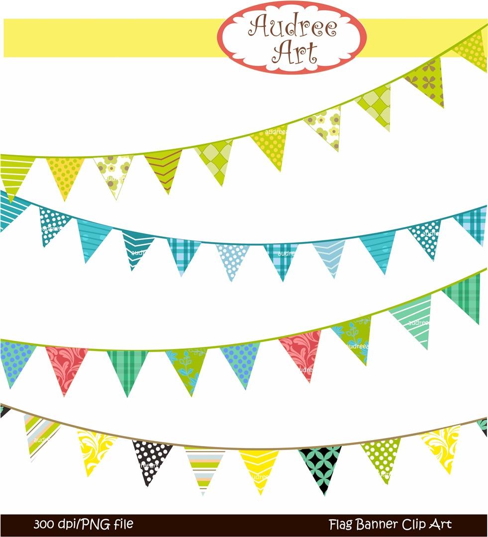 Gallery For   Autumn Bunting Flags Clip Art Border