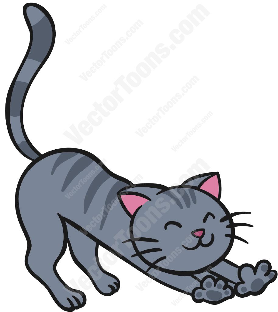 Grey Cat Stretching   2 Add To Cart Categories Animals Color Tags Cat