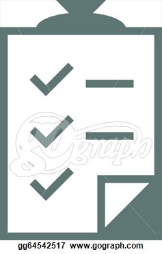 Illustration Of A Clipboard With A Checklist   Clip Art Gg64542517