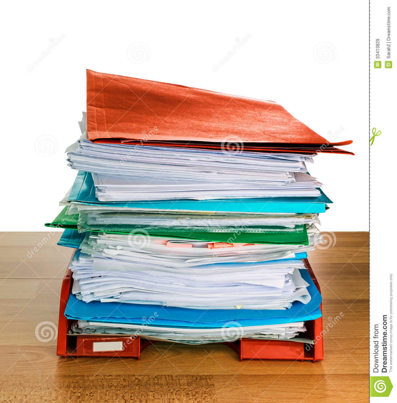 Office Paperwork In Tray Administration Royalty Free Stock Images
