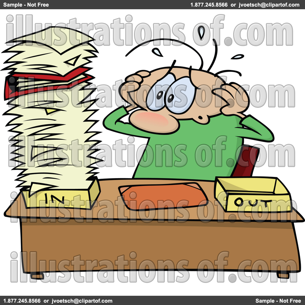 Paperwork Clipart Royalty Free Rf Paperwork Clipart Illustration By