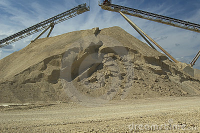 Pile Of Sand Excavation Of Raw Materials For Cement And Other