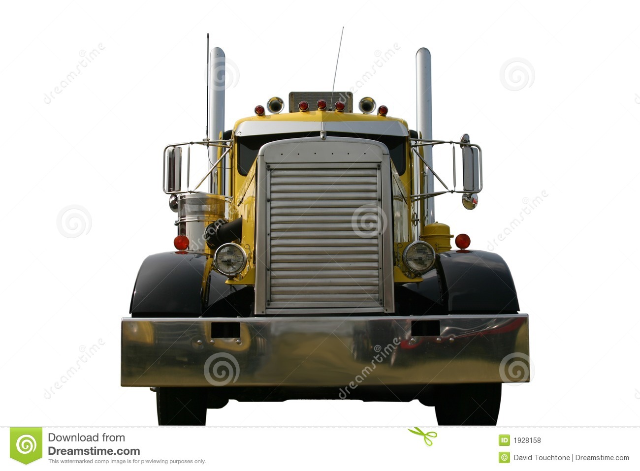 Semi Truck Front Front Of Truck Yellow