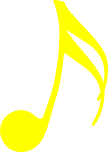 Yellow Music Note Clip Art At Clker Com   Vector Clip Art Online