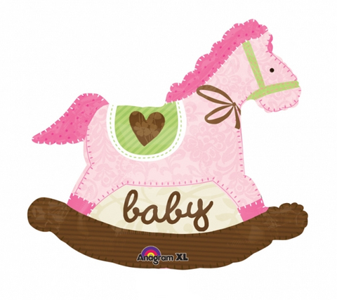 Baby Pink Rocking Horse   Baby Shower Centre Uk