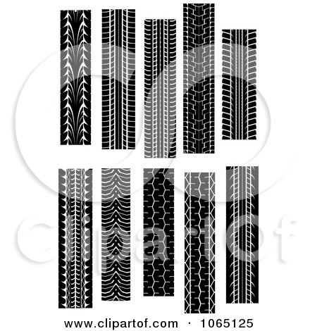 Clipart Tire Tread Marks 2   Royalty Free Vector Illustration By