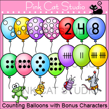 Counting Objects Clipart Counting Balloons With Bonus