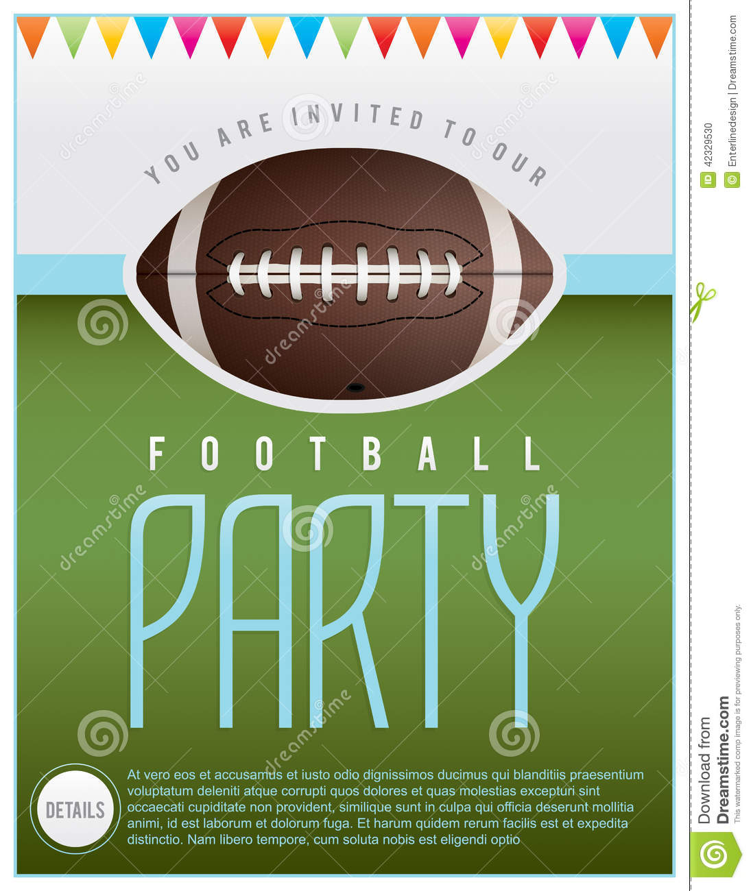 Flyer Design Perfect For Tailgate Parties Football Invites Etc    