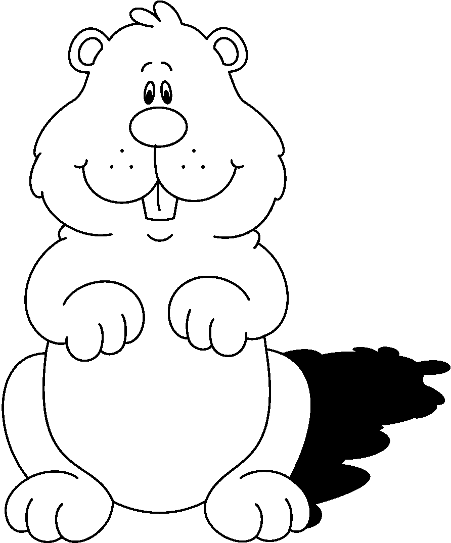 Groundhog Shadow Black And White Clipart   Cliparthut   Free Clipart