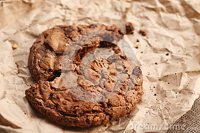 Homemade Chocolate Chip Oatmeal And Muesli Cookie  Sweet Food 