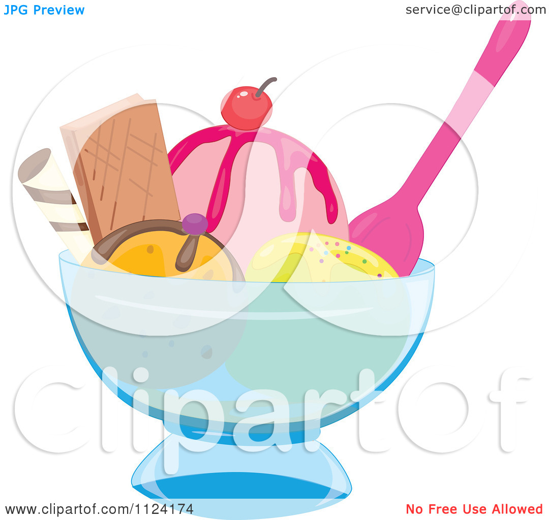 Ice Cream Sundae With Sprinkles Clipart Cartoon Of A Ice Cream Sundae