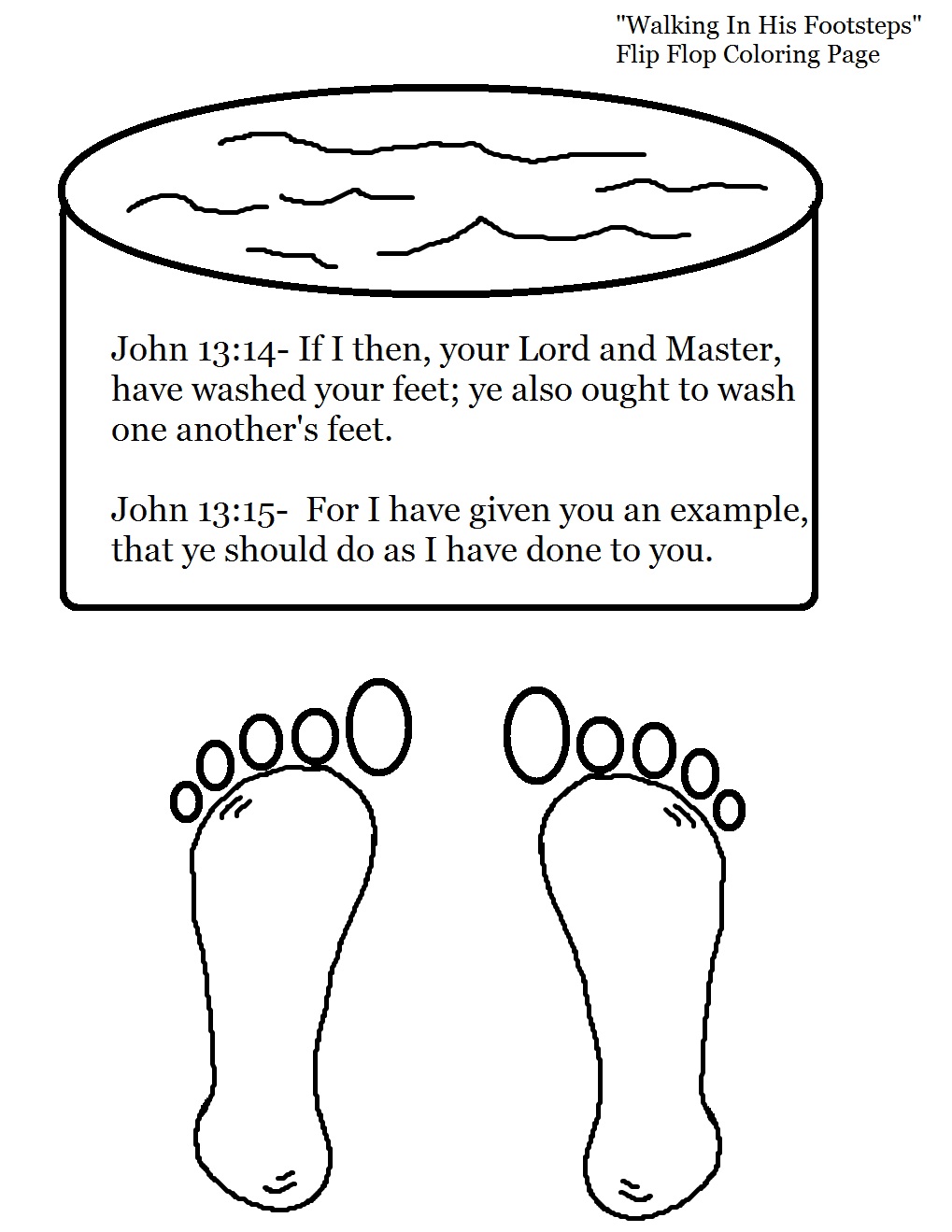 Jesus Washing Feet Coloring Page Http   Www Churchhousecollection Com