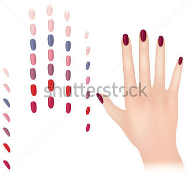 Nail Polish In Different Fashion Colors  Nail Care Set  Manicured
