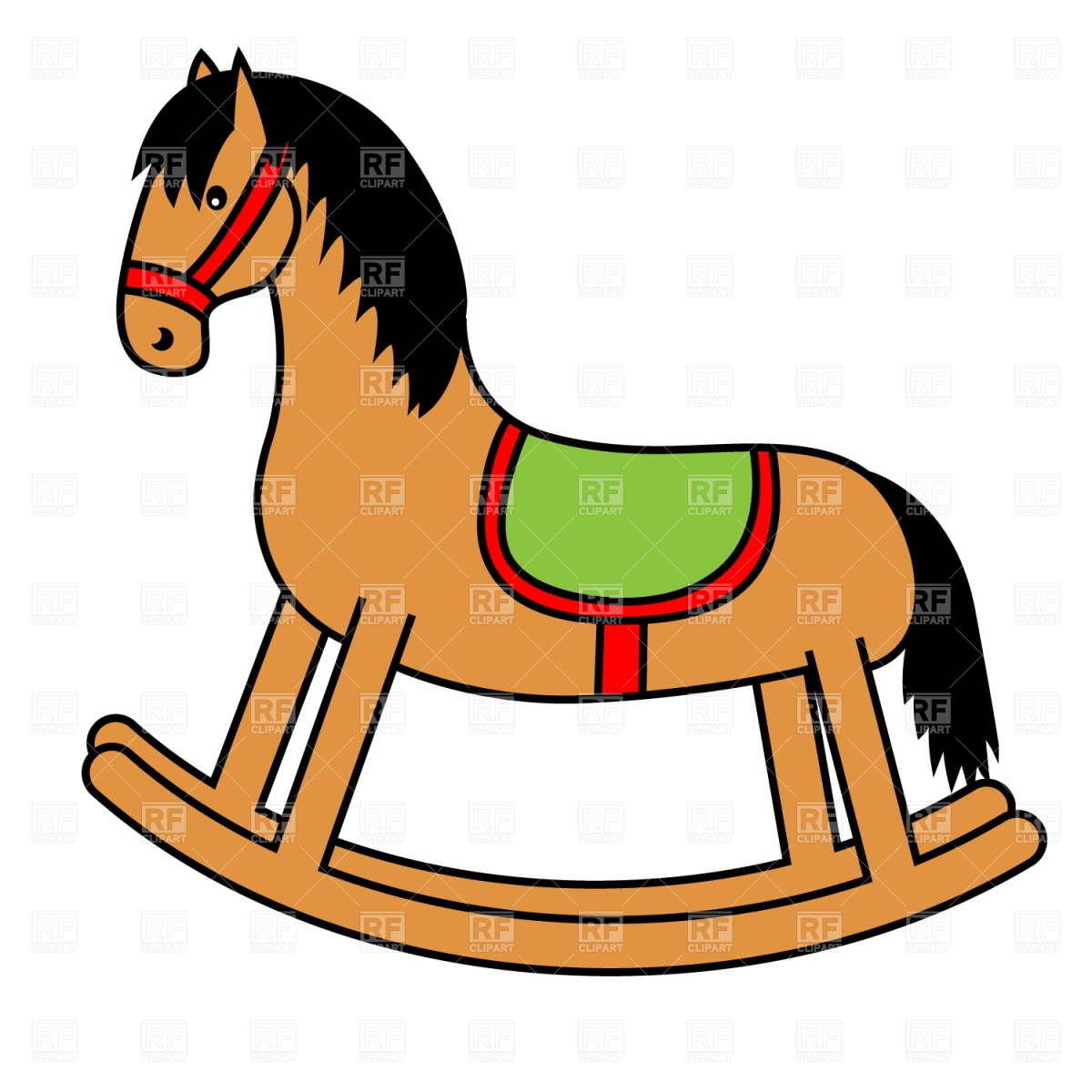 Rocking Horse 1328 Plants And Animals Download Royalty Free Vector