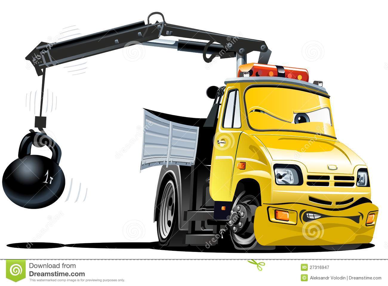 Vector Cartoon Tow Truck  Available Ai Cs4 Vector Format Separated By