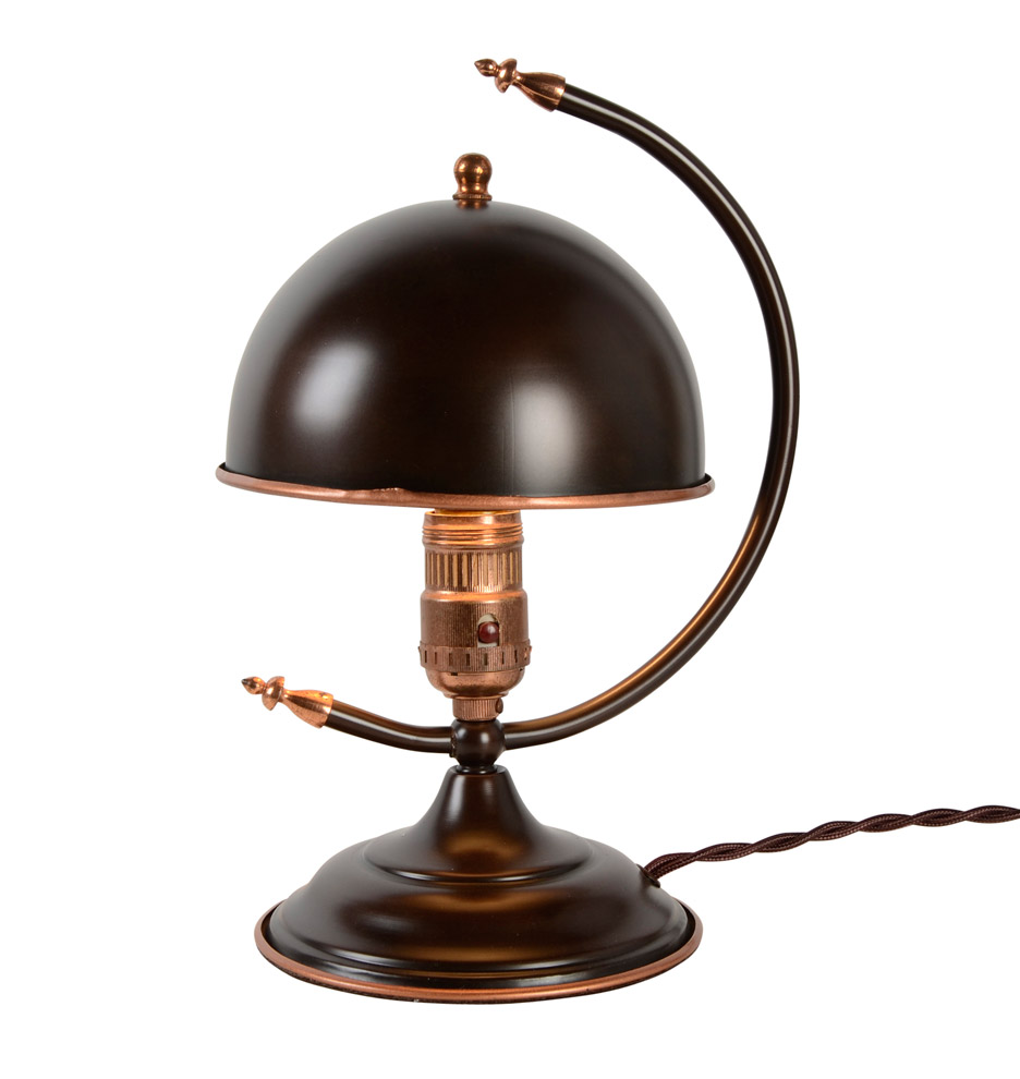 Art Deco Copper Clip Shade Lamp C1935   Rejuvenation