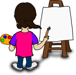 Character Painting Blank Slate Clip Art At Clker Com   Vector Clip Art