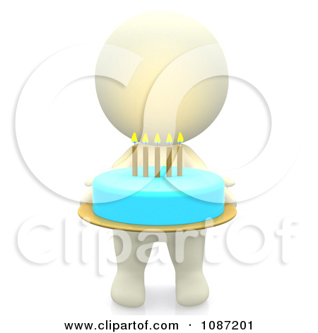 Clipart 3d Teeny White Person With Colorful Party Balloons   Royalty    