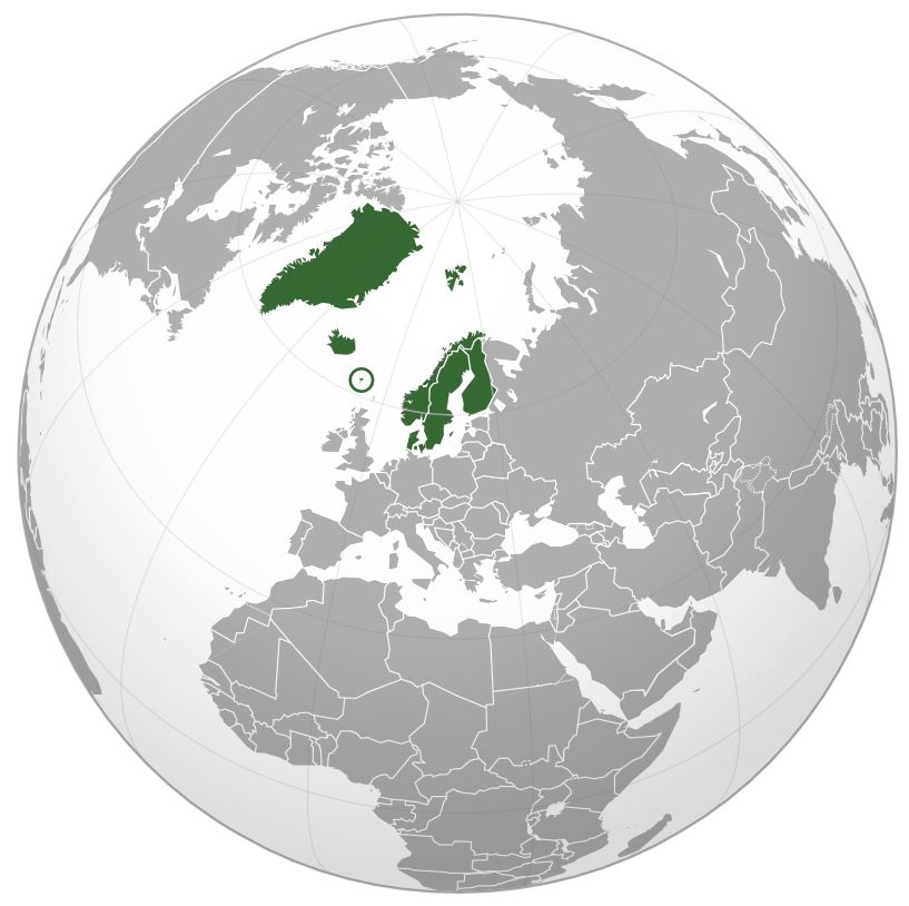 Description Nordic Countries Global Map Jpg