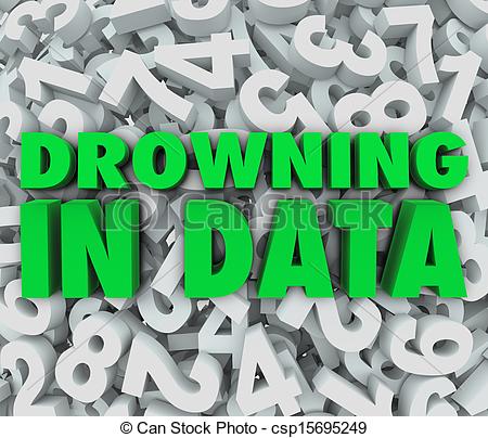 Drawing Of Drowning In Data Too Much Overwhelming Information   The    