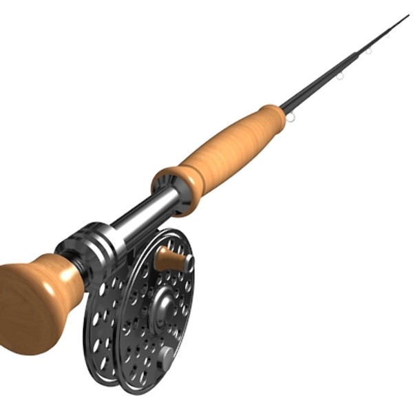 Fly Fishing Rod Reel 3d Max   Clipart Best   Clipart Best