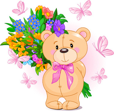 Free Valentine S Day Clipart Of A Cute Teddy Bear With A Pink Bow