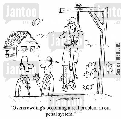 Hanging Death Penalty Cartoon Overcrowding Cartoon Humor