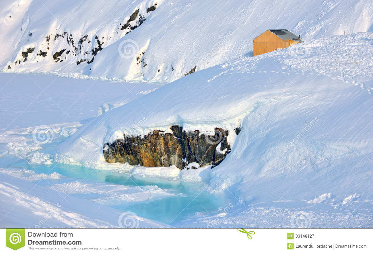 House On Glacier In Greenland Royalty Free Stock Photography   Image    