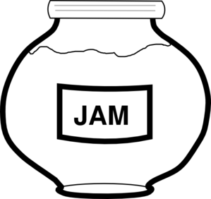 Jam Jar Outline Clip Art At Clker Com   Vector Clip Art Online