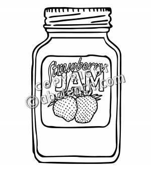 Jam Strawberry Clip Art Preserve Food Illustration Black And White