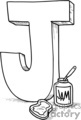 Letter J Clipart Black And White White Letter J With A Jam