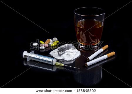     Of Different Hard Drugs Heroin Pills Tobacco And Alcohol 158845502 Jpg
