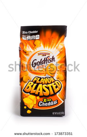 Package Of Pepperidge Farm Goldfish Snack Crackers On White Background