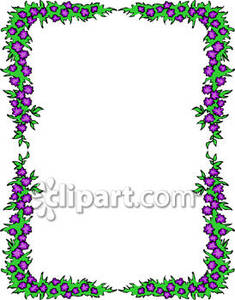 Purple Flower Border Clipart Floral Border Design Purple Flowers With