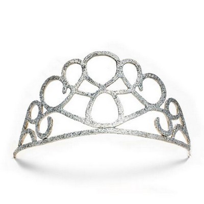 Romantic Silver Glitter Crown Headpiece Halloweencostumes4u Com