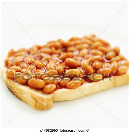 Stock Photo   Close Up Of Baked Beans On Toast  Fotosearch   Search    