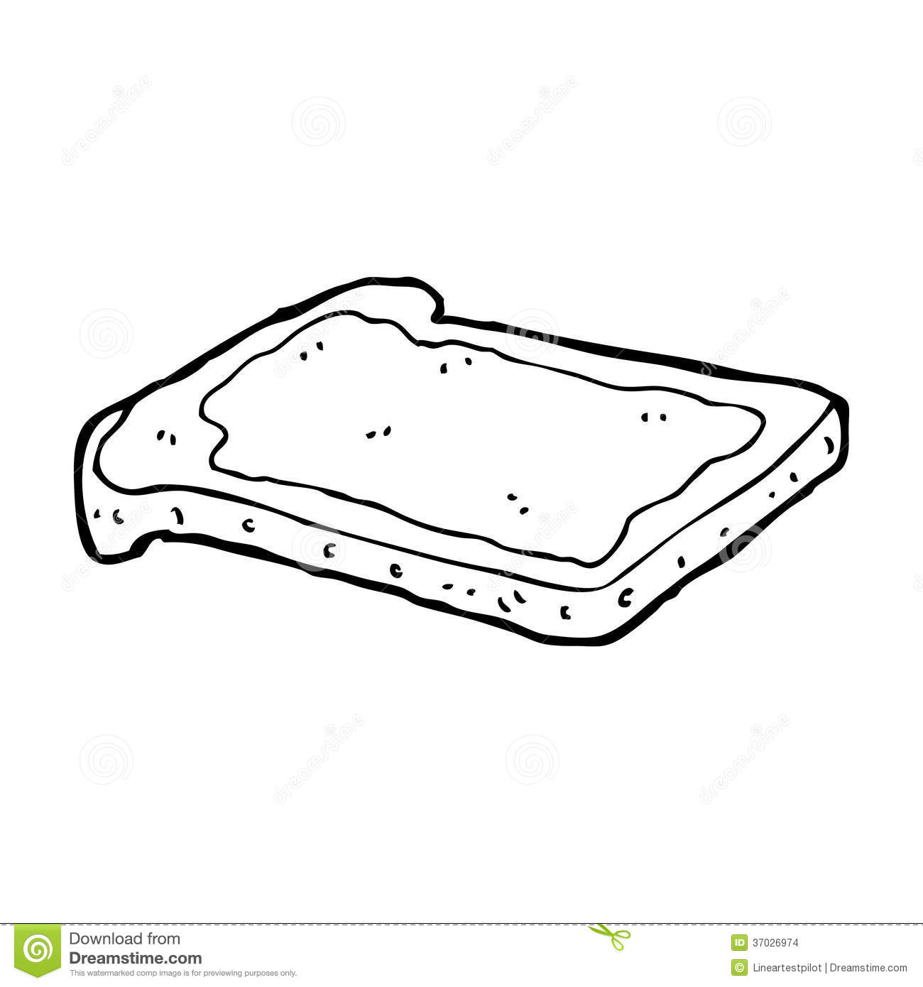Toast Clipart Black And White Black And White Line Cartoon