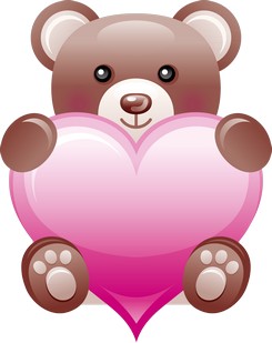Valentine S Day Clipart Png   Bear With Heart Set Png Images   70 Png