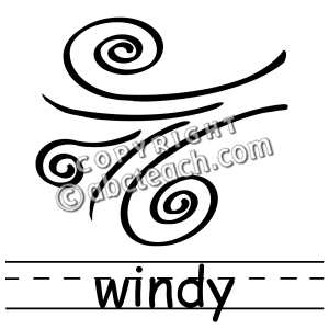 Windy Clip Art Black And White Windy Clipart Black And White