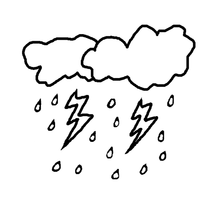 Windy Clipart Black And White Weather Black   White