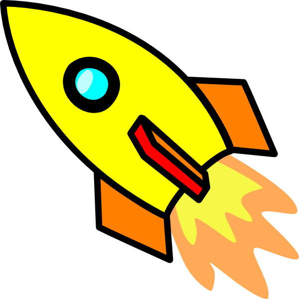 Yellow Rocket At Clkercom Vector Online Royalty Clipart